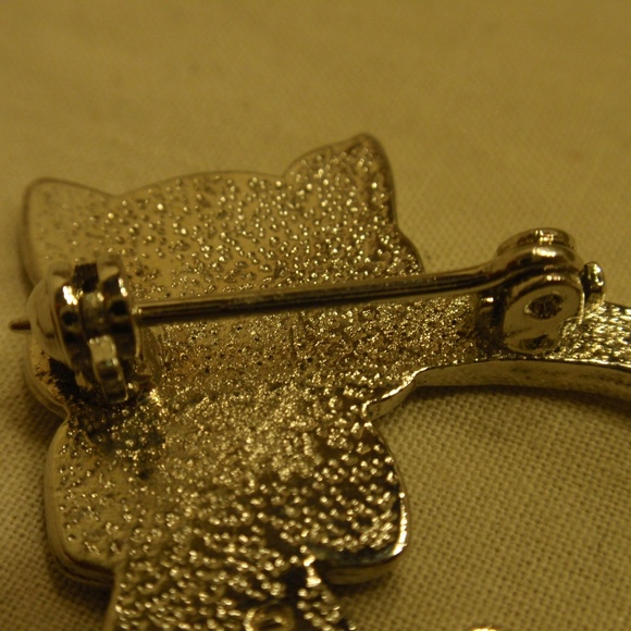 Vintage KK/Ed Oro Metal Cat Kitty Brooche Pin - Picture 5 of 8